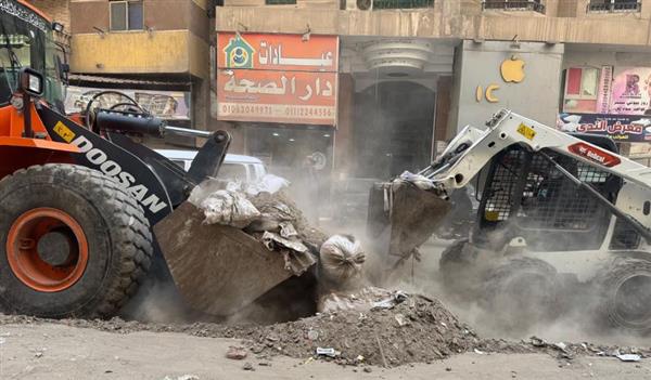 الجيزة.. رفع 600 حالة إشغال وتعديات بمناطق كفر طهرمس و المنشية بالهرم