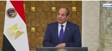الرئيس السيسي: هناك أمة بأكملها لها موقف ثابت تجاه القضية الفلسطينية