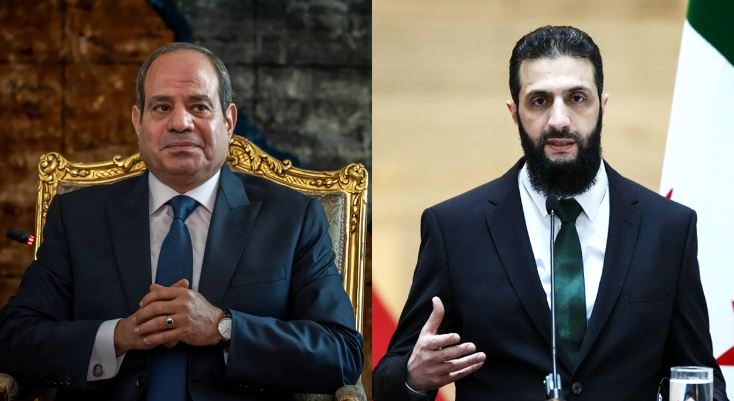 الرئيس السيسي يهنئ أحمد الشرع لتوليه رئاسة الجمهورية العربية السورية خلال المرحلة الانتقالية