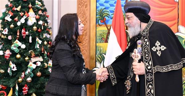 البابا يستقبل وزيرة التضامن للتهنئة بالعيد