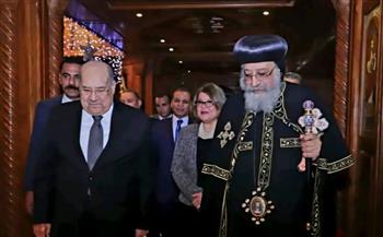   رئيس مجلس الشيوخ يزور الكاتدرائية المرقسية لتهنئة البابا تواضروس الثاني بعيد الميلاد المجيد