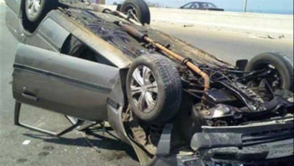 إصابة شابين في انقلاب سيارة ملاكي على الطريق الزراعي بالطود