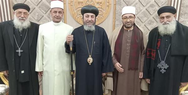 وفود من الأزهر الشريف بالمنيا تزور الكنائس للتهنئة بعيد الميلاد