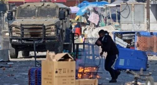 مواجهات بين الفلسطينيين وقوات الاحتلال في نابلس