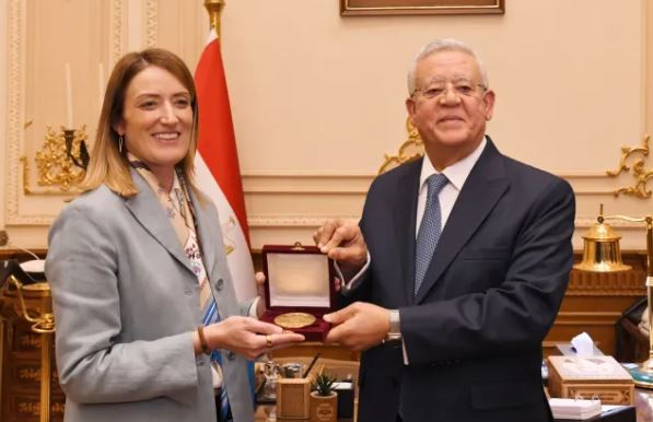 المستشار حنفي جبالي يعقد مباحثات مُوسعة مع  رئيسة البرلمان الأوروبي