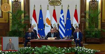    الرئيس السيسي يؤكد أهمية التعاون بين مصر وقبرص واليونان على كافة الأصعدة