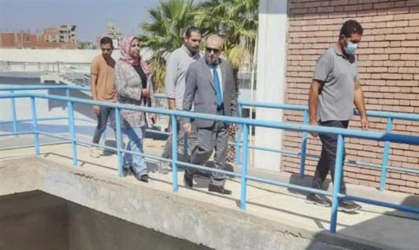 رئيس "مياه القليوبية" يتابع سير العمل بمحطة مياه العبادلة بطوخ