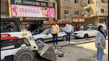   حملات موسعة لرفع الإشغالات وتحسين كفاءة النظافة بشوارع كعابيش وأحمد حمدي بالجيزة