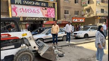 حملات موسعة لرفع الإشغالات وتحسين كفاءة النظافة بشوارع كعابيش وأحمد حمدي بالجيزة