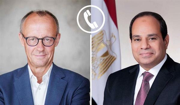 الرئيس السيسي يتلقى اتصالًا هاتفياً من المستشار الألماني فريدريك ميرتس