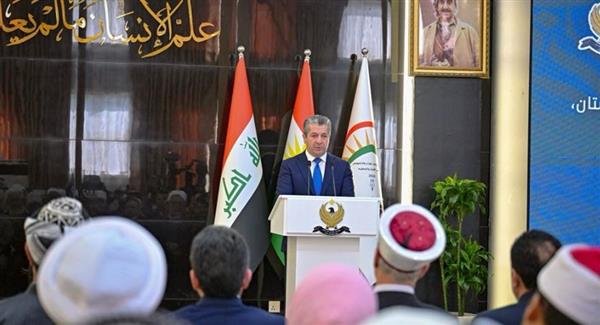 مسرور بارزاني يشيد بالعلاقات مع مصر .. وضع حجر الأساس لمعهد أزهري كردستان