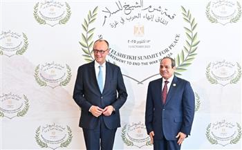 المستشار الألماني: لولا جهد الرئيس السيسي ما توصلنا إلى اتفاق وقف الحرب بـ غزة