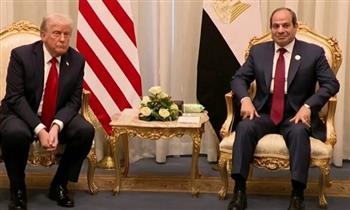 ترامب: أشكر الرئيس السيسي الذي يقود دولة تمتد حضارتها لـ6 آلاف سنة