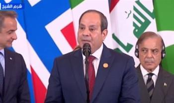 السيسي: ننسق مع أمريكا والشركاء لإعادة إعمار غزة