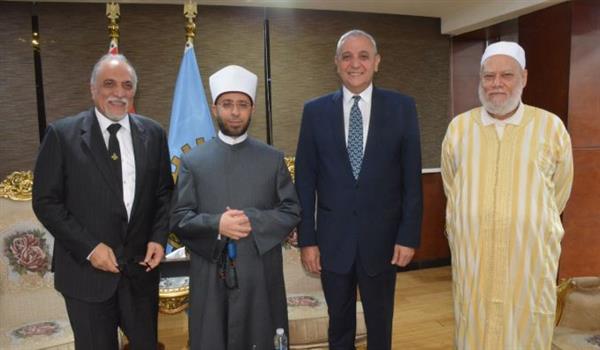 محافظ الغربية يستقبل وزير الأوقاف ورئيس المجلس الأعلى للطرق الصوفية ومفتي الجمهورية الاسبق
