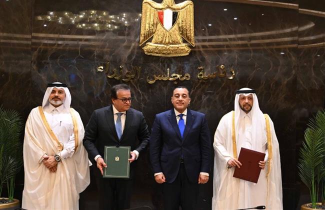 رئيس الوزراء يشهد توقيع مذكرة تفاهم بين مصر و قطر للتعاون في المجال الصحي