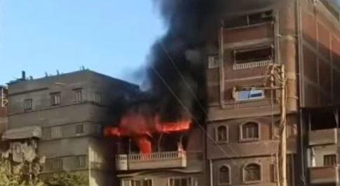 مصرع شخص وإصابة 2 فى حريق التهم عقار بدمياط