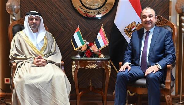 وزير قطاع الأعمال يستقبل سفير الإمارات الجديد بالقاهرة