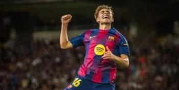   فيرمين لوبيز صاحب الهاتريك أفضل لاعب فى مباراة برشلونة ضد أوليمباكوس