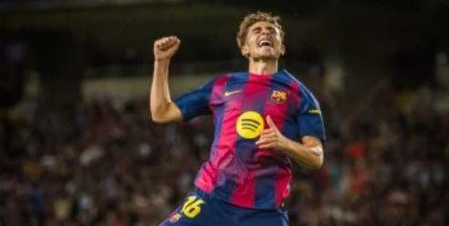 فيرمين لوبيز صاحب الهاتريك أفضل لاعب فى مباراة برشلونة ضد أوليمباكوس
