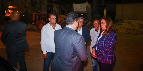 جولة ليلية لوزيرة التنمية المحلية لتفقد المنطقة المحيطة بالمتحف المصرى الكبير