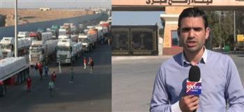 مراسل إكسترا نيوز: دخول المساعدات الغذائية يخفف وطأة المعاناة في غزة