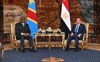 الرئيس عبد الفتاح السيسي يستقبل رئيس جمهورية الكونجو الديمقراطية