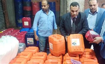   تموين الإسكندرية: ضبط مخزن يقوم بإعادة تعبأة وتدوير زيوت السيارات