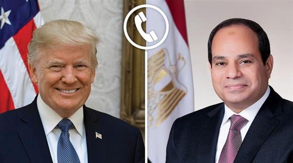 الرئيس السيسي يجري اتصالًا هاتفيًا بنظيره الأمريكي