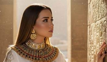   مي عز الدين تتألق بالزي الفرعوني بمناسبة افتتاح المتحف المصري الكبير