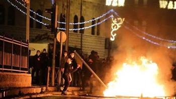   مواجهات بين الفلسطينيين والاحتلال الإسرائيلي شمال القدس المحتلة