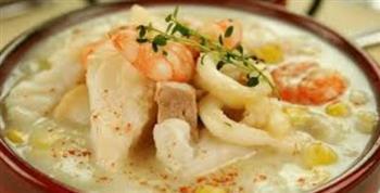 اسهل طريقة لشوربة سي فود بالبطاطس