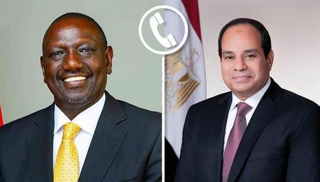 الرئيس السيسي ونظيره الكيني يؤكدان هاتفيًا عمق العلاقات بين البلدين