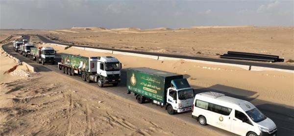 دخول قافلة «بيت الزكاة والصدقات» الإغاثية الـ12 إلى في غزة لإنقاذهم من موجة البرد القارص
