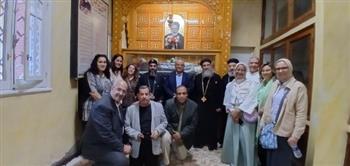   وفد من مكتبة الإسكندرية يزور أديرة الفيوم