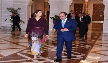   الرئيس السيسي يشيد بمشاركة ملكة الدنمارك في حفل افتتاح المتحف المصري الكبير