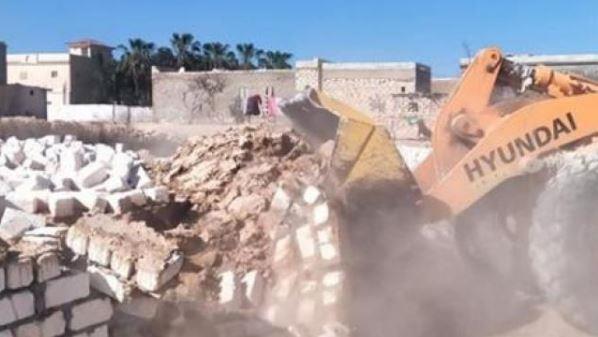 الإسكندرية: إزالة أعمال بناء عشوائي خاصة بالظهير الريفي للأحياء
