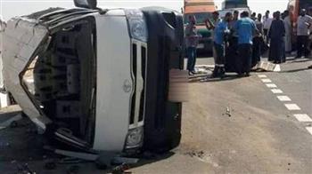   6 مصابين في انقلاب سيارة أجرة بالغربية