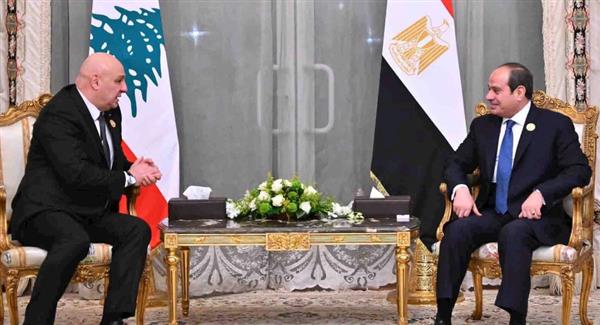 الرئيس السيسي يؤكد دعم مصر للحكومة اللبنانية في حصر السلاح بيد الدولة