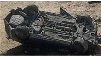   مصرع 5 أشخاص في حادث انقلاب سيارة ملاكي بالطريق الدولي الساحلي بالبحيرة