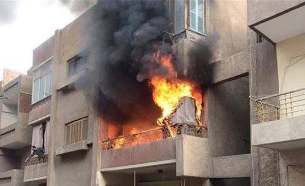 السيطرة على حريق شقة سكنية بحلوان