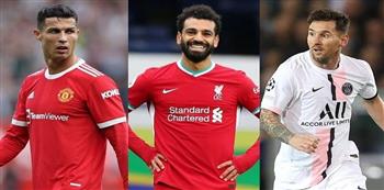   رونالدو يتصدر وميسي يطارده.. وصلاح في المربع الذهبي للشهرة