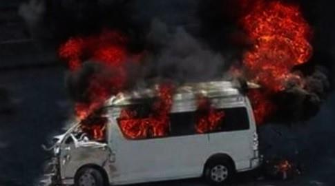 السيطرة على حريق نشب فى سيارة ميكروباص بموقف الإسكندرية