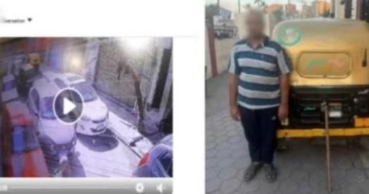 توك توك يصطدم بسيارة ويهدد صاحبها بعصا في الإسكندرية