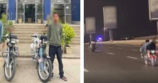 ضبط شابين استعرضا بدراجتين ناريتين على طريق سريع بالقاهرة