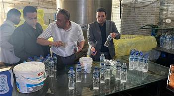   ضبط محطة غير مرخصة لتعبئة مياه معدنية بالقليوبية
