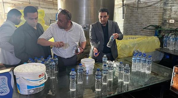 ضبط محطة غير مرخصة لتعبئة مياه معدنية بالقليوبية