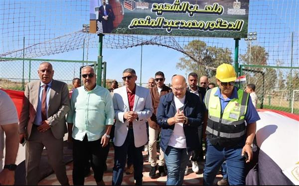 محافظ الجيزة يفتتح الملعب الخماسي وصالة ألعاب القوى بنادي المناجم