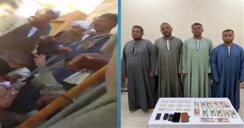   ضبط 4 أشخاص لتوزيعهم مبالغ مالية وبطاقات شخصية لصالح أحد المرشحين بالأقصر