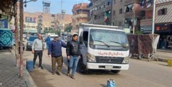  حملة لإزالة الإشغالات بشارع الثلاثيني بالإسماعيلية